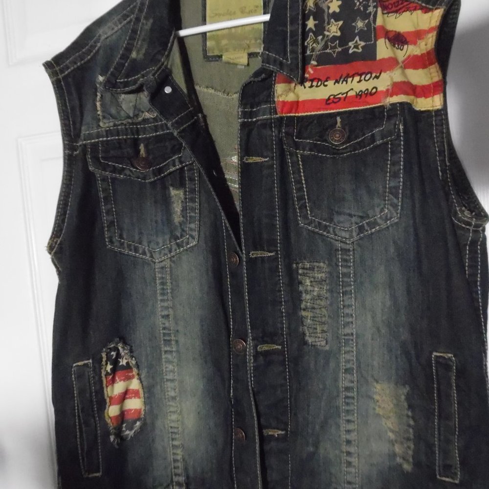SMOKE RISE JEAN VEST MEN'S 2X RIDE NATION